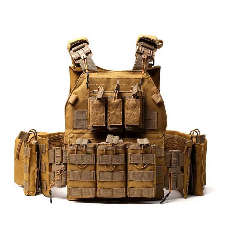 Best-selling 600D Polyester Tactical Vest - Durable breathable and adjustable Molle design with multiple pockets for outdoor activities. XJ251114