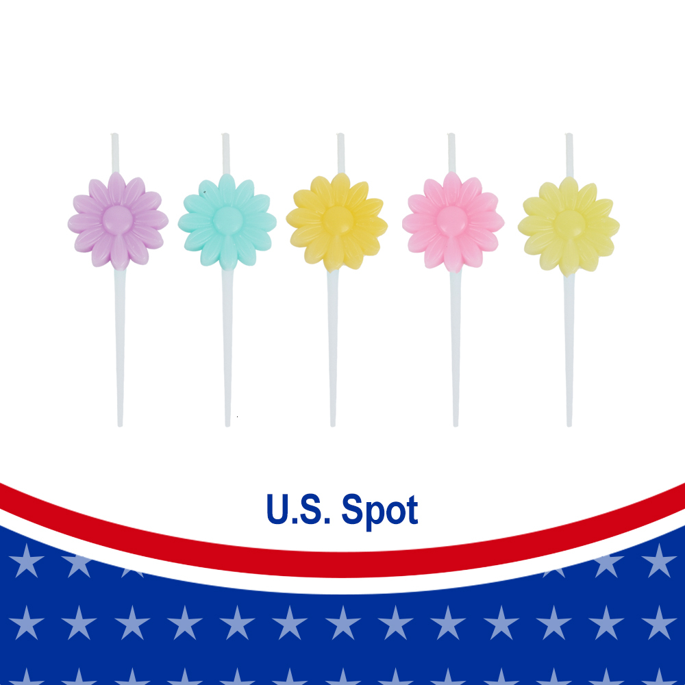 ED0420/daisy shape aron candle 5pc