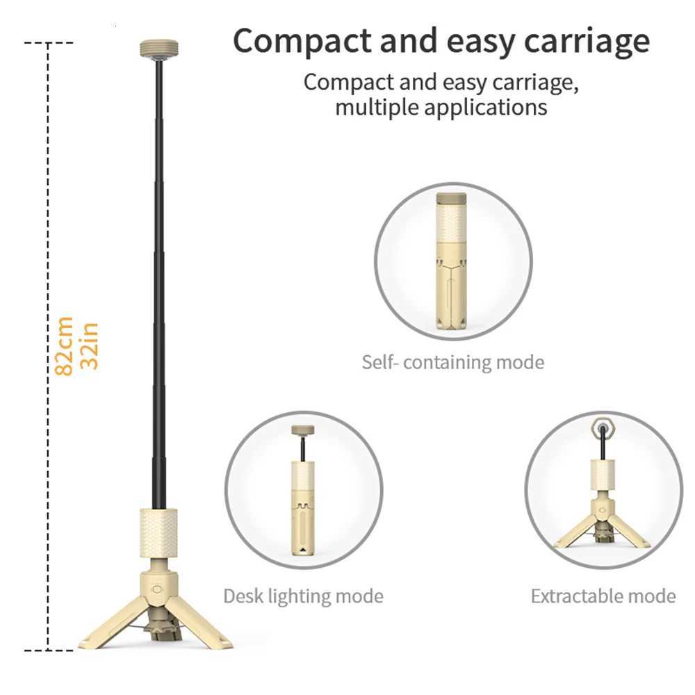 High-power LED portable light Outdoor searchlight Multifunctional camping light The head can be retractable M251115