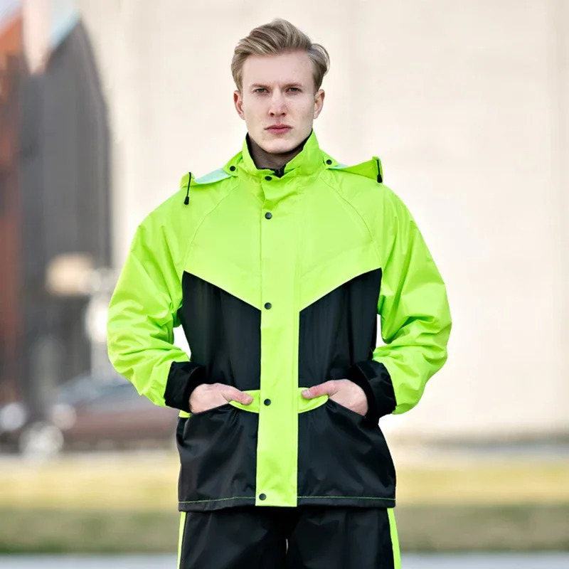 Motorcycle rain jacket pants camping and hiking fishing motorcycle raincoat 250411