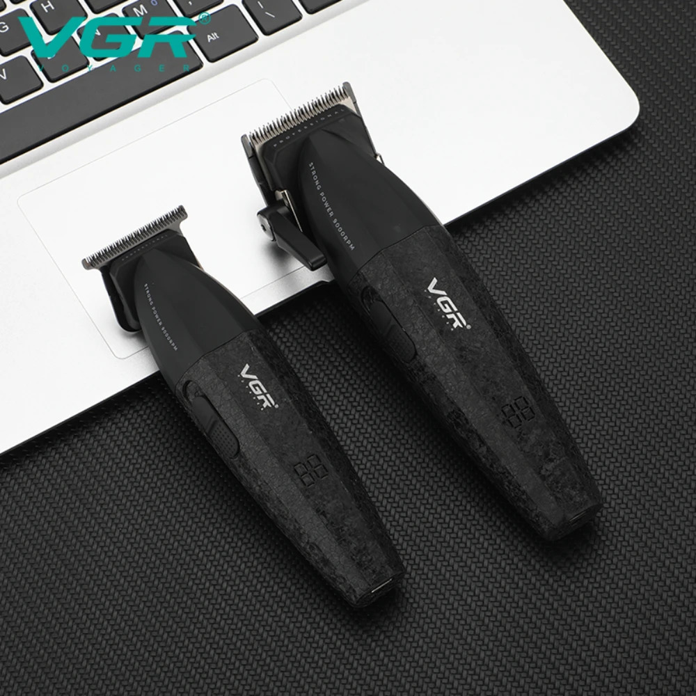 VGR Hair Trimmer Professional Electric Hair Clipper Barber Hair Cutting Machine 9000 RPM Haircut Metal Trimmer for Men V-640 250409