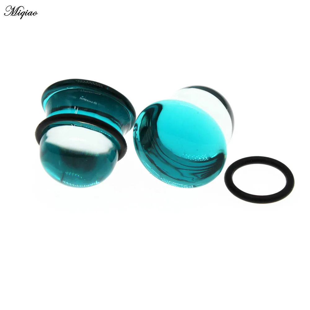 Miqiao 2 Pcs 6-25mm Body Piercing Jewelry Glass Ear Expander Auricle Earrings Earplugs Plugs and Tunnels 250408