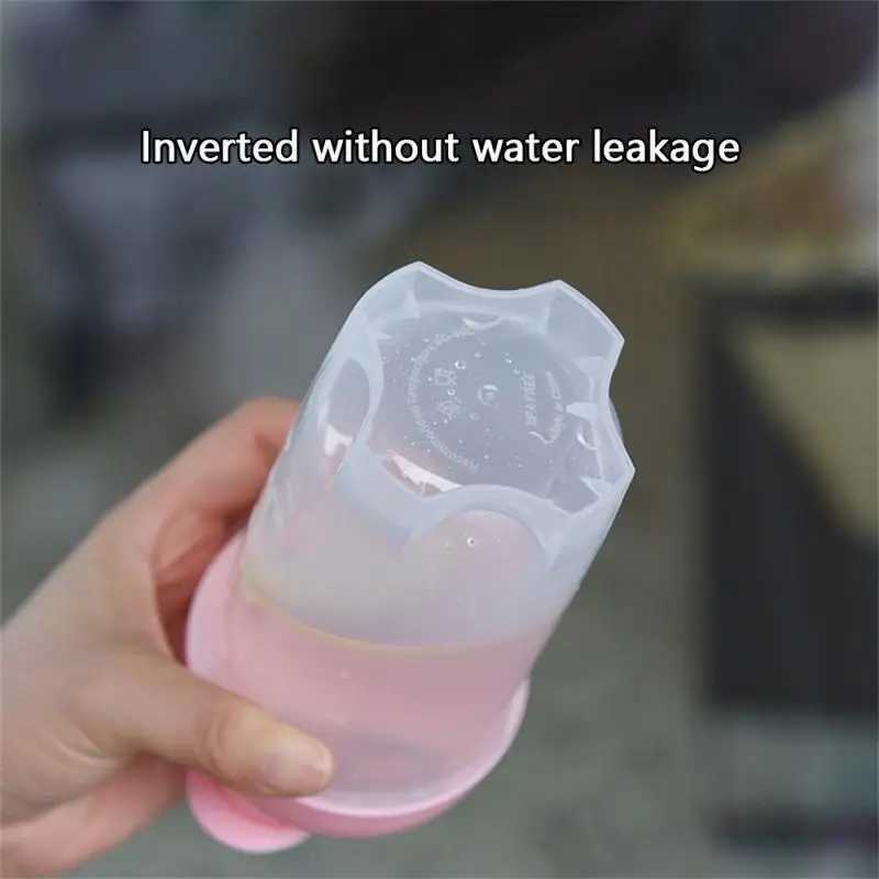 300ML Water Bottle For Drink Plastic Leak Proof Sports Bottles Protein Shaker Water Bottle Mixing Cup Camping DrinkwareW251114