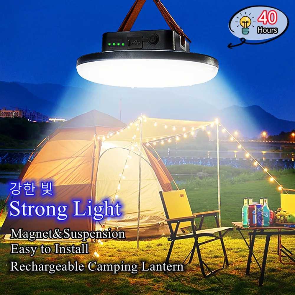 10000mAH LED Tent light Rechargeable LED Camping Strong Light with Magnet Zoom Portable Torch Tent Light Outdoor Camp Flashlight M251115