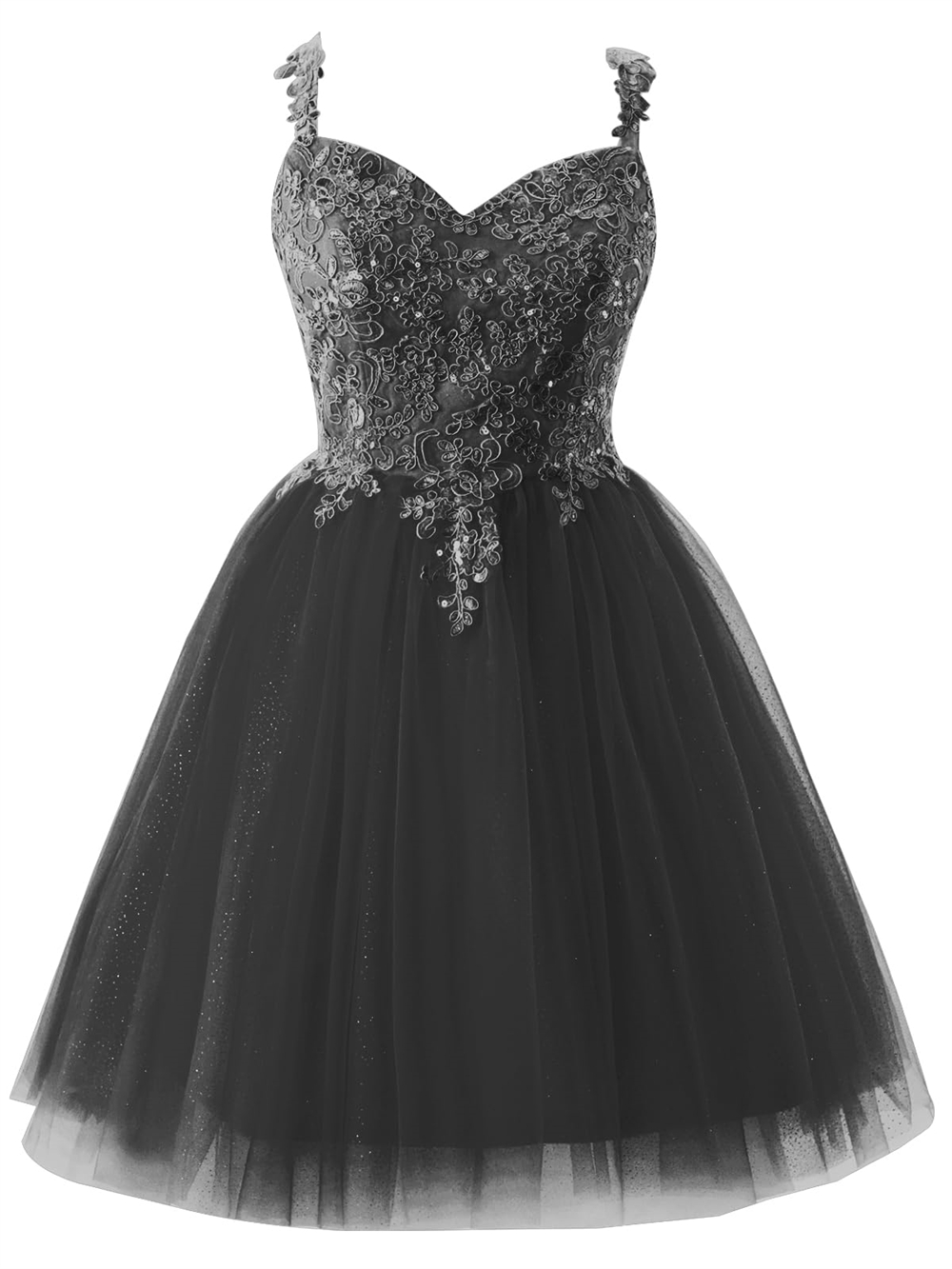 Short Homecoming Dresses Appliques Sequins Sweetheart Spaghetti Lace-up A-Line Tulle Plus Size Formal Occasion Cocktail Prom Party Graudation Gowns HD