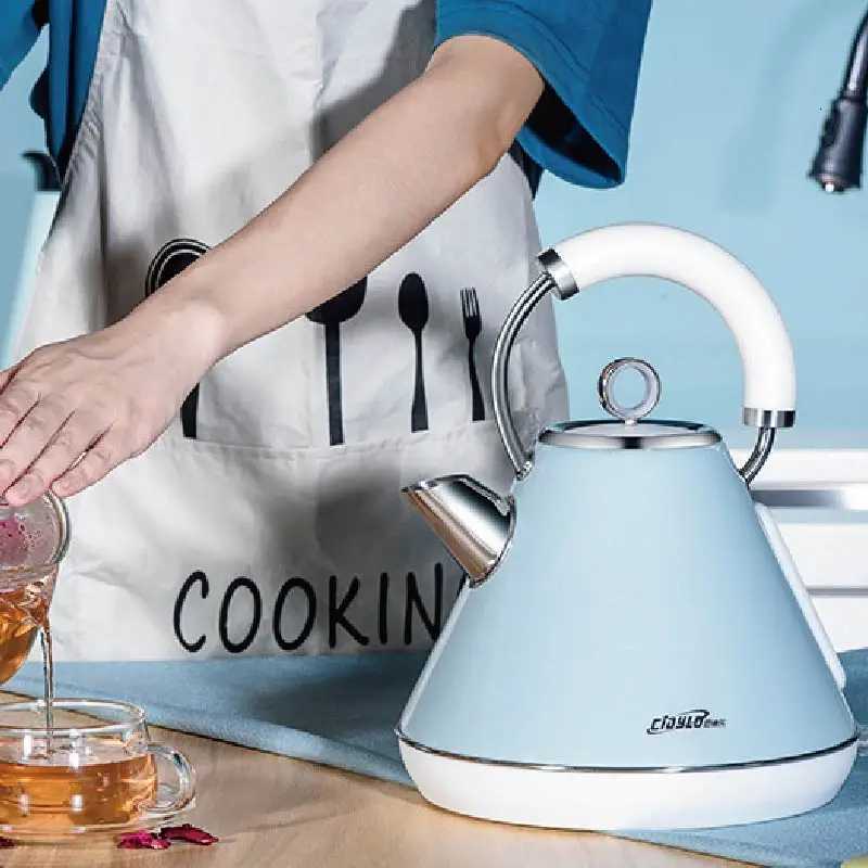 1800W Retro Electric Kettle Household Quick Kettle 304 Stainless Steel Teapot Coffee Kettle Auto Shutdown Kitchen Tools 18L Y251114