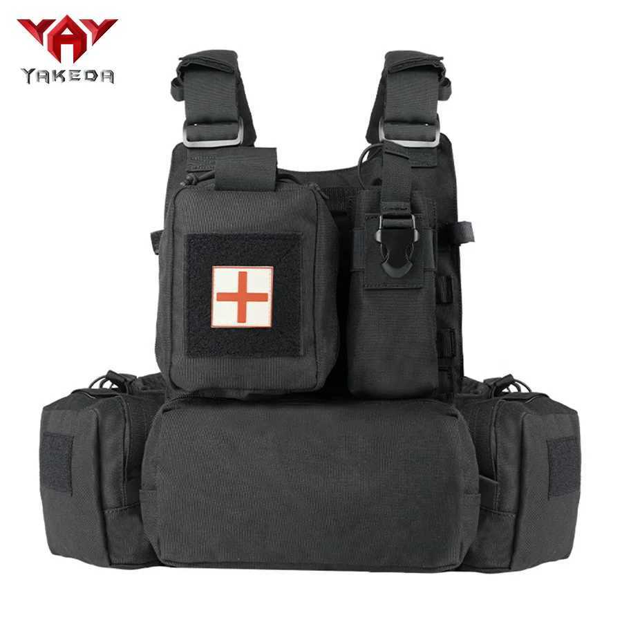 YAKEDA multifunctional full protection training vest MOLLE metal snake buckle quick release outdoor camouflage training vest XJ251114