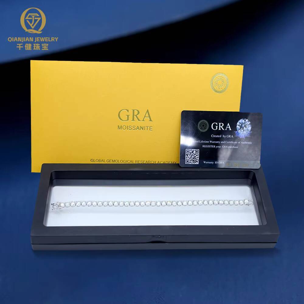 Pass Diamond Tester RTS Hip Hop 925 Sterling Silver Fashion Tennis Necklace 16-24 Inches Moissanite Stylish 3mm 4mm 5mm Chains