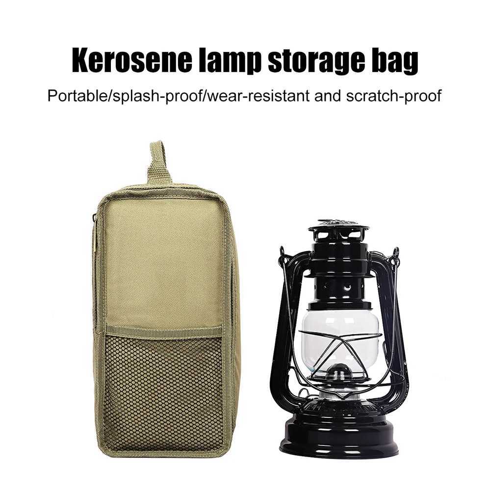 Kerosene Lamp Storage Bags Camping Lantern Storage Pouch with Pockets Easy To Carry Outdoor Hiking Tools Protector Cover Bags M251115
