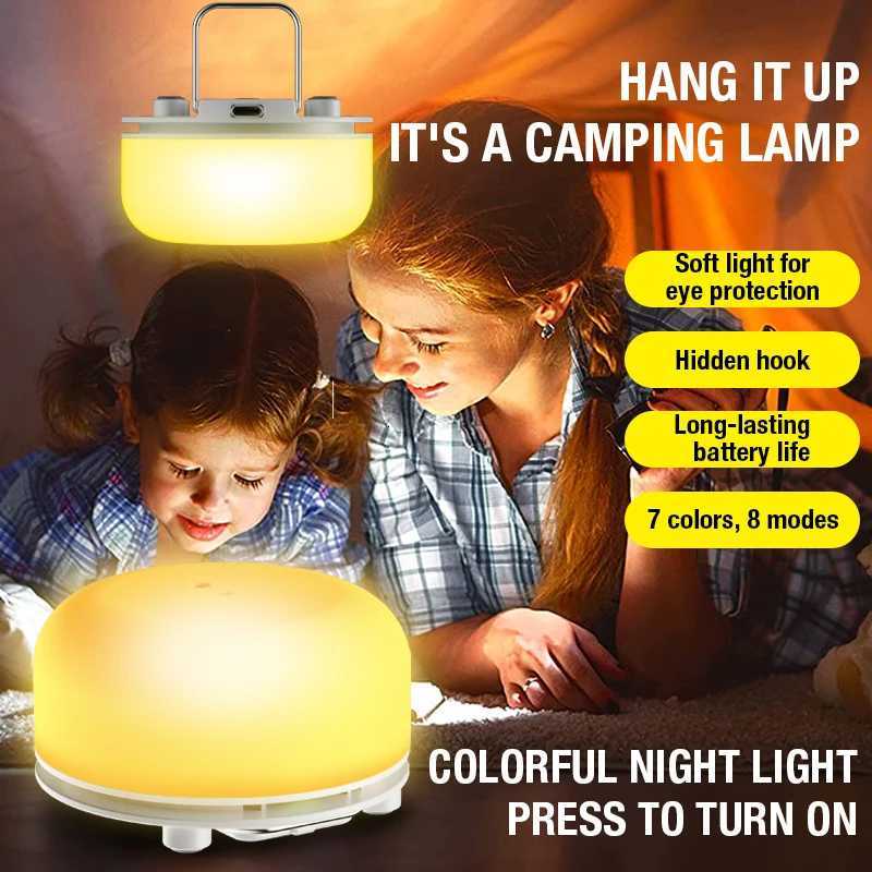 Outdoor Camping Atmosphere Light Cartoon USB Gift Bedhead Night Light Patting Light Reading Mini Lantern M251115