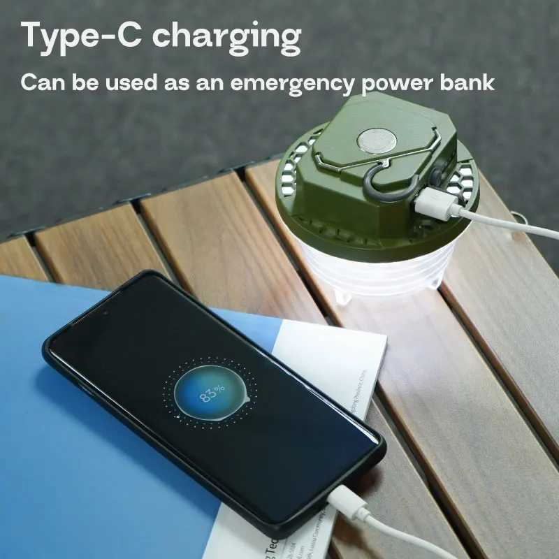 MOSLIGHTING 15W Power Camping Lantern Tent Lamp USB Rechargeable Portable Flashlight Camping Light Outdoor Hiking Night Lighting M251115