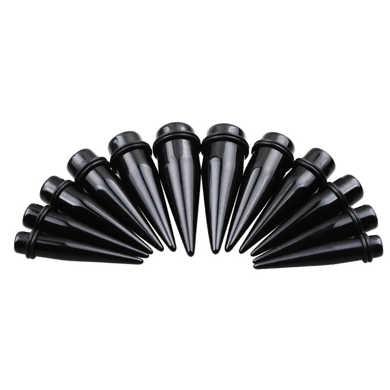 10-20mm 24pcs/lot Steel Acrylic Ear Gauge Tapers And Plugs Stretching Kits Flesh Tunnel Expansion Body Piercing Jewelry Unisex 250408