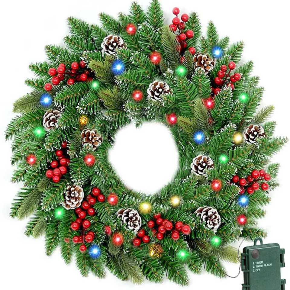 60cm Xmas Decoration 60cm Home Ddecoratio Christmas Decorations Christmas Wreath Vine Antern Christmas Wreath VineM251115