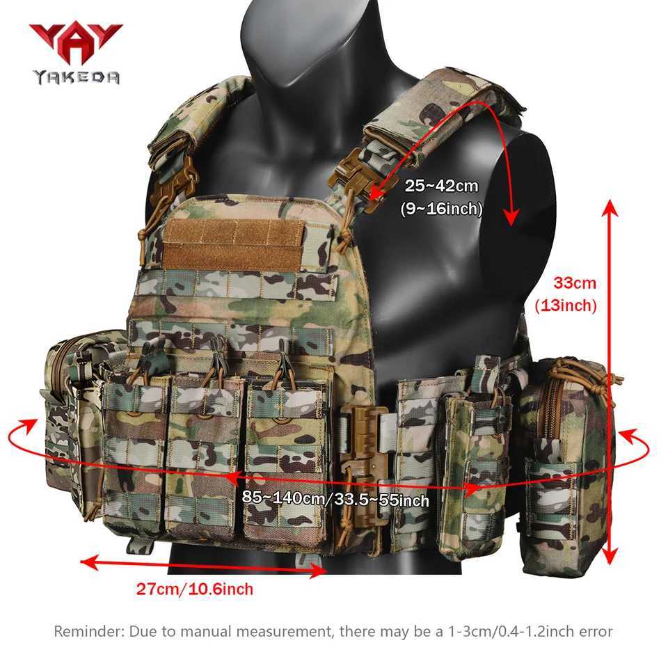 YAKEDA Quick-Release Three-Link Equipment Bag Hunting Vest Durable and Breathable Material XJ251114