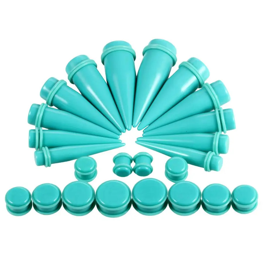24pcs/lot Acrylic Big Gauges Kit Spiral Ear Taper Tunnel Plug 00G-20mm Ear Stretching Expander Kit Body Piercings Jewelry 250408