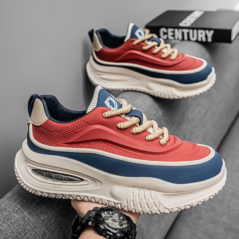 New Free shipping casual shoes men sports shoes thick sole height increasing wear-resistant dad shoes casual fashion trend