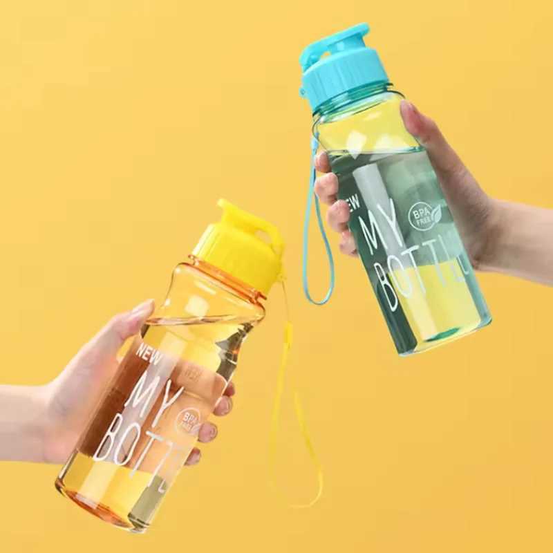650ML TransparentPortable Leak-proof Shaker Sports Water Bottle with Lid For School Gym Travel Girl Boy BPA FreeW251114