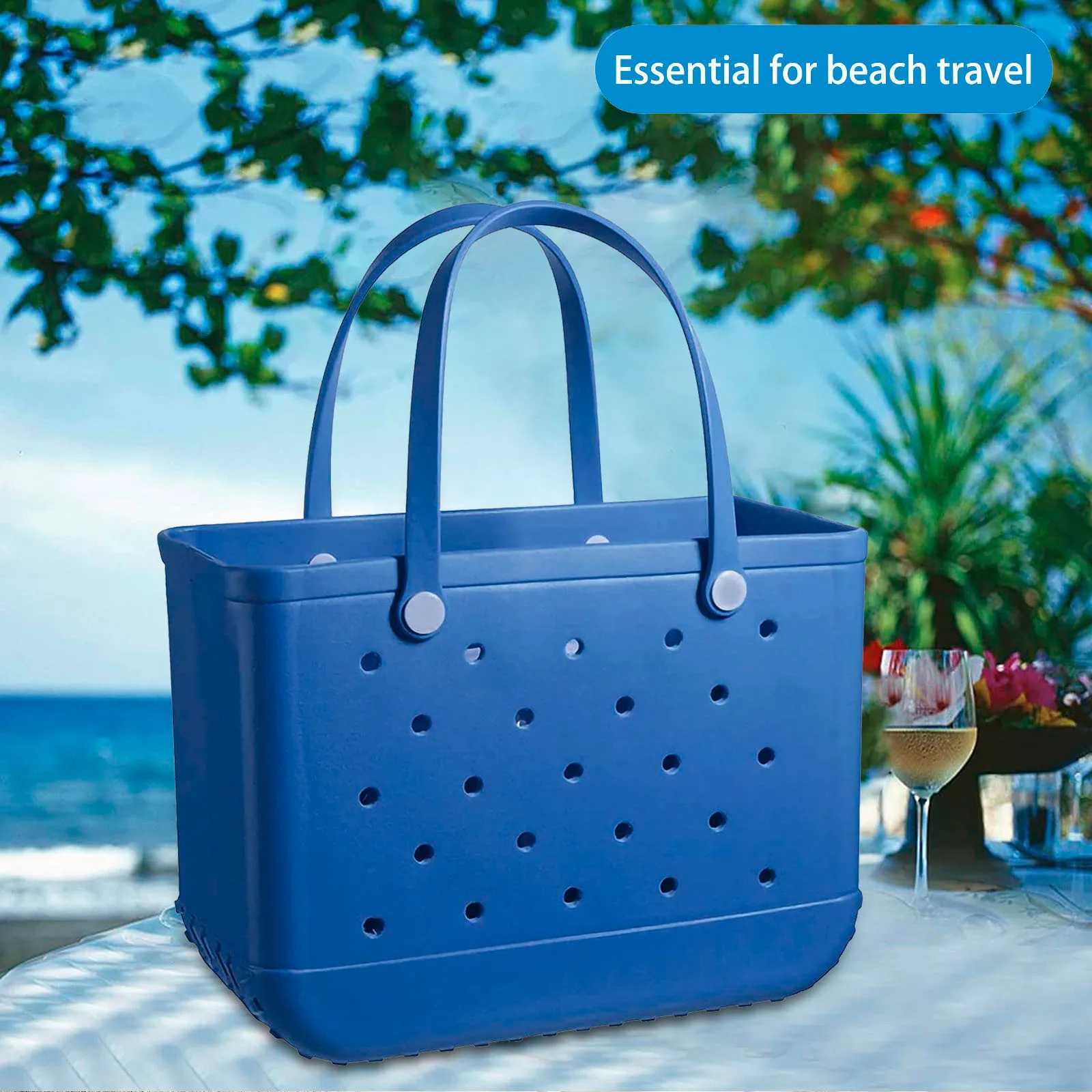 Summer beach handbag EVA beach bag silicone basket with beach waterproof travel bag dustproof handbag multi-purpose storage bag W250415