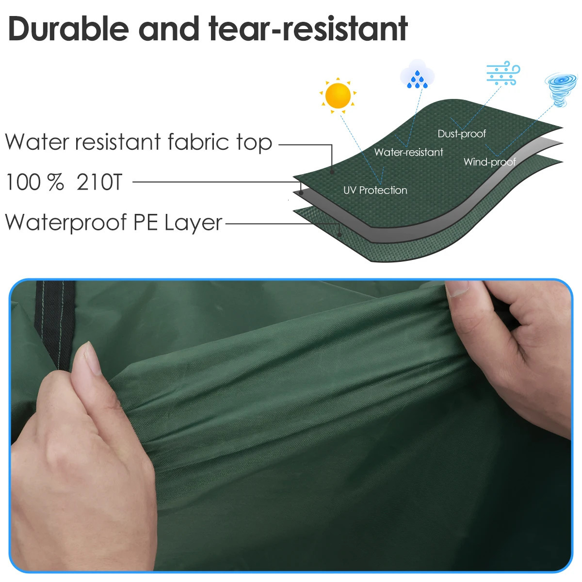 Cushion Storage Bag Large Capacity Furniture Protective Cover Outdoor Garden Waterproof Dustproof Christmas Tree Organizer 250407