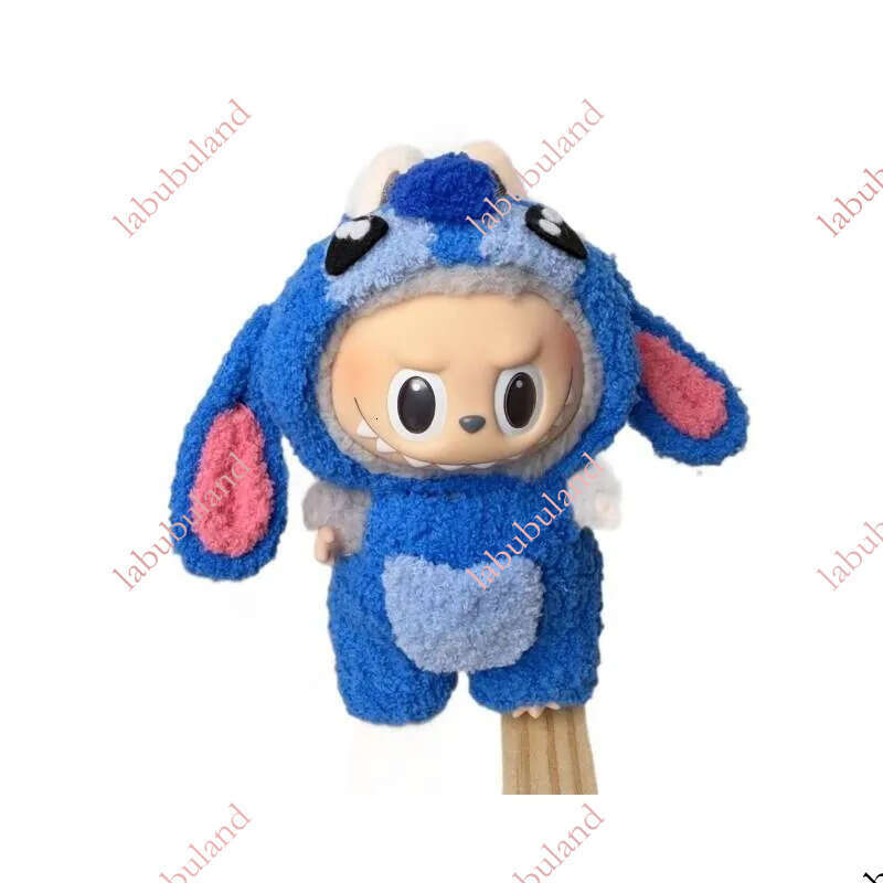 Second Generation Sitting Labubu Party Vinyl 17cm Stitch Doll Clothes