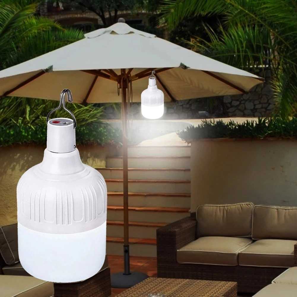 USB RechargeableEmergency Lights Led Outdoor Bulb Portable Tent Lamp Battery Lantern BBQ Camping Light for Patio Porch Garden M251115