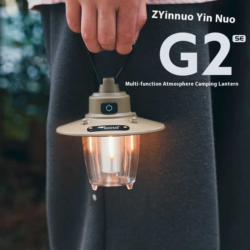 Retro Shaped Outdoor Camping Lantern Premium LED Atmosphere Light Long-Lasting Rechargeable Compact Tent Lighting M251115