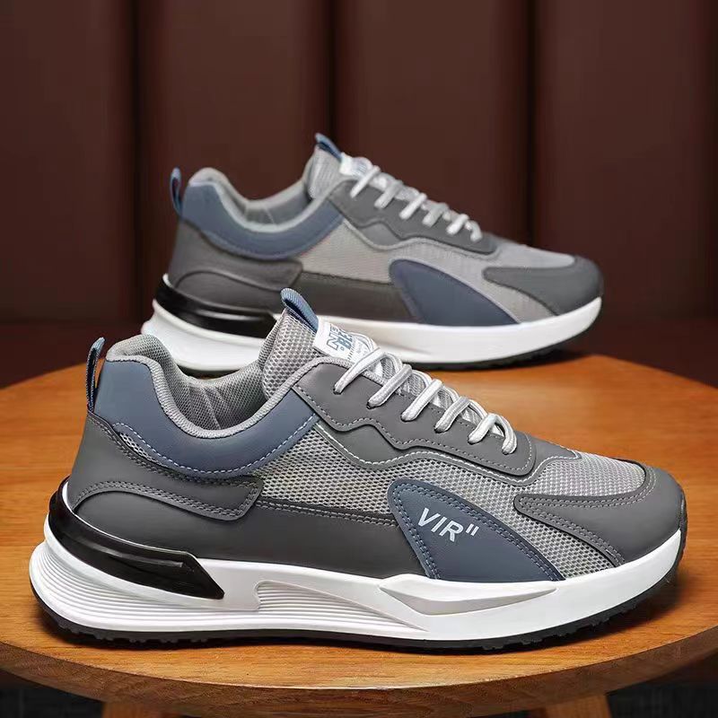 Free shipping sports shoes men's casual shoes breathable lightweight mesh running shoes simple fashion comfortable
