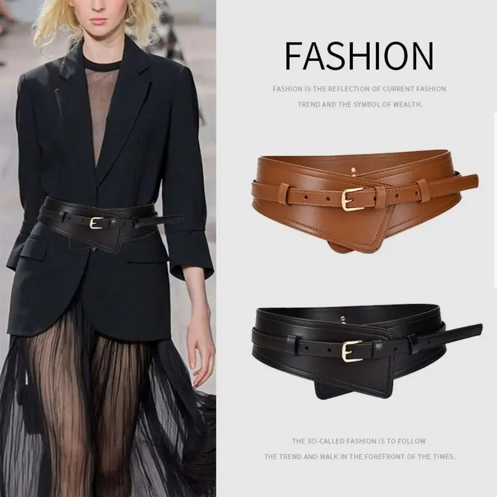 Girls Slimming Sweater Overcoat Belts For Women PU Leather Apparel Accessories Waistband Wide Belts Cummerbunds Waist Belt 251114