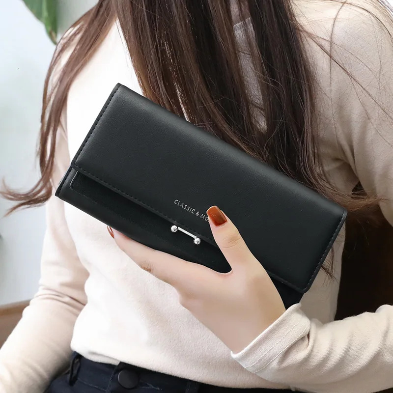 Womens Wallet Long Wallet Clutch Large Capacity Womens Wallet Womens Mobile Phone Bag Card Clip Carteras Mujer 250410