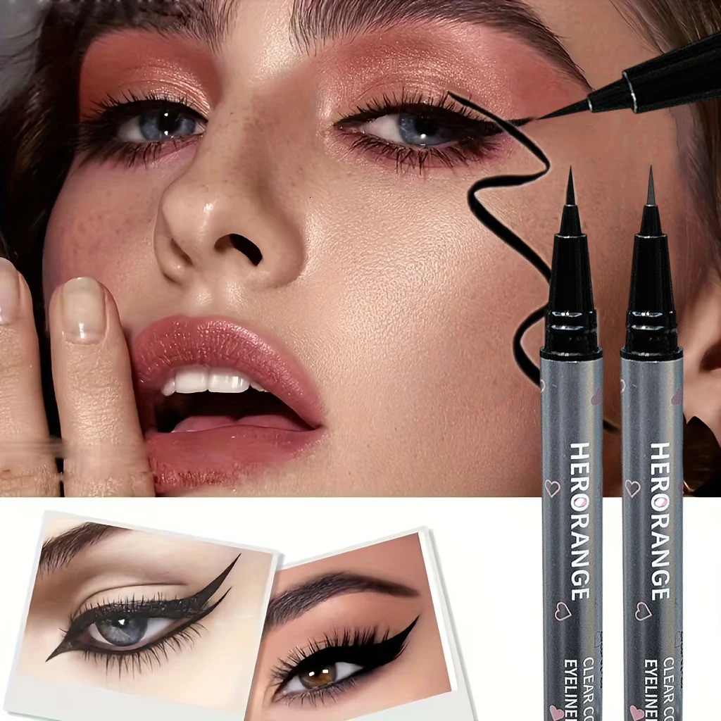 0.01mm ultra-fine precision waterproof liquid eyeliner black quick-drying anti-smudge anti-sweat long-lasting eye-slimming 250414