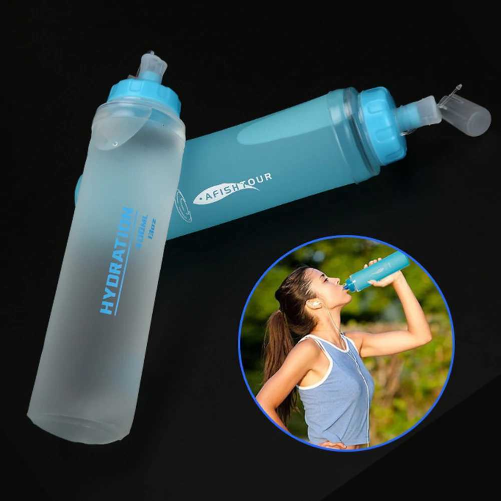 400ml Soft Flask Folding Collapsible Water Bottle TPU BPA Free Water Tank Bag For Running Hydration Pack Bag For Camping HikingW251114