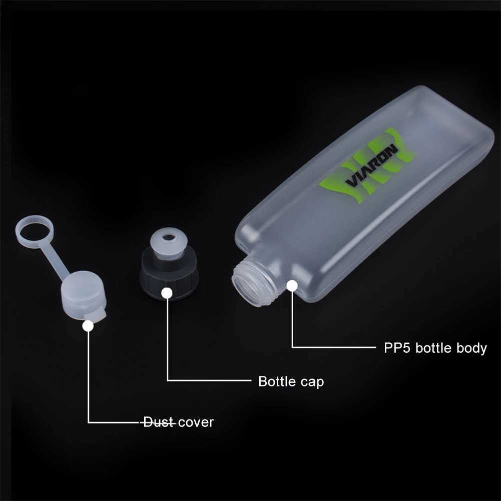 400ml Running Water Bottle Fitness Water Bottles Flat Kettle Portable Hiking Water Holder with Dust Cover Marathon For OutdoorW251114