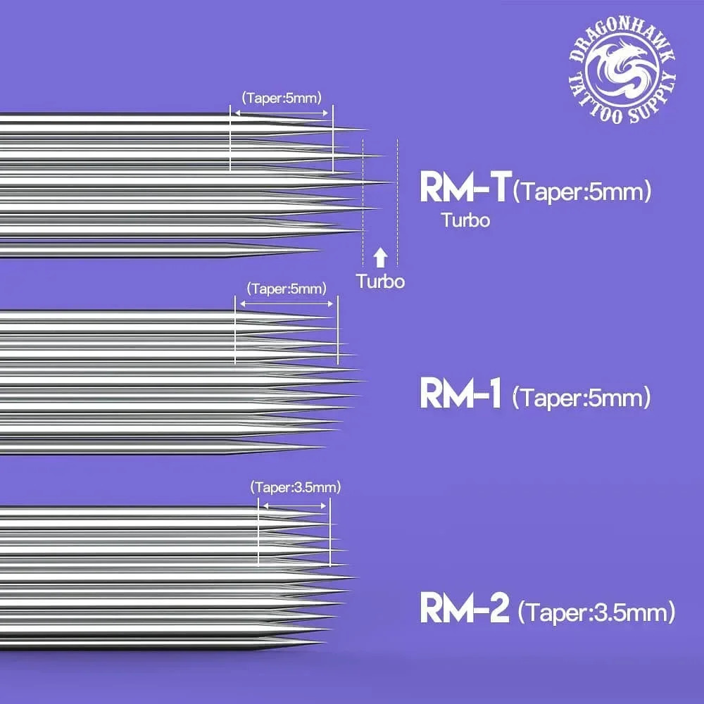 20 pcs Sterilized Dragonhawk Pro Cartridge Needles Round Magnum RM Permanent Makeup Needles Tattoo Cartridge Needles Accessories 250409