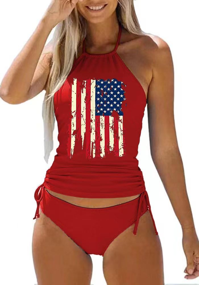 Two-piece Swimsuit For Women Fashion Print Sexy Edge Rope Design Suitable For Playing By The Seaside