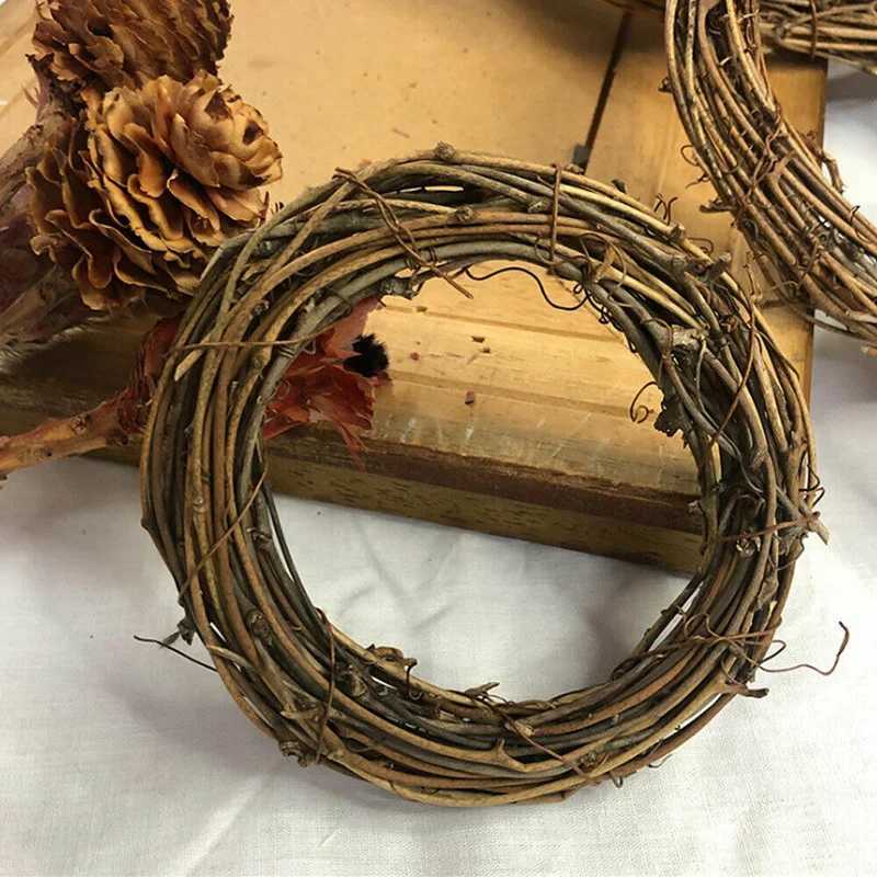 Christmas Artificial Vine Ring Wreath Rattan Wicker Garland Xmas Party Decor DIY Farmhouse Decor Rattan Decor GarlandM251115