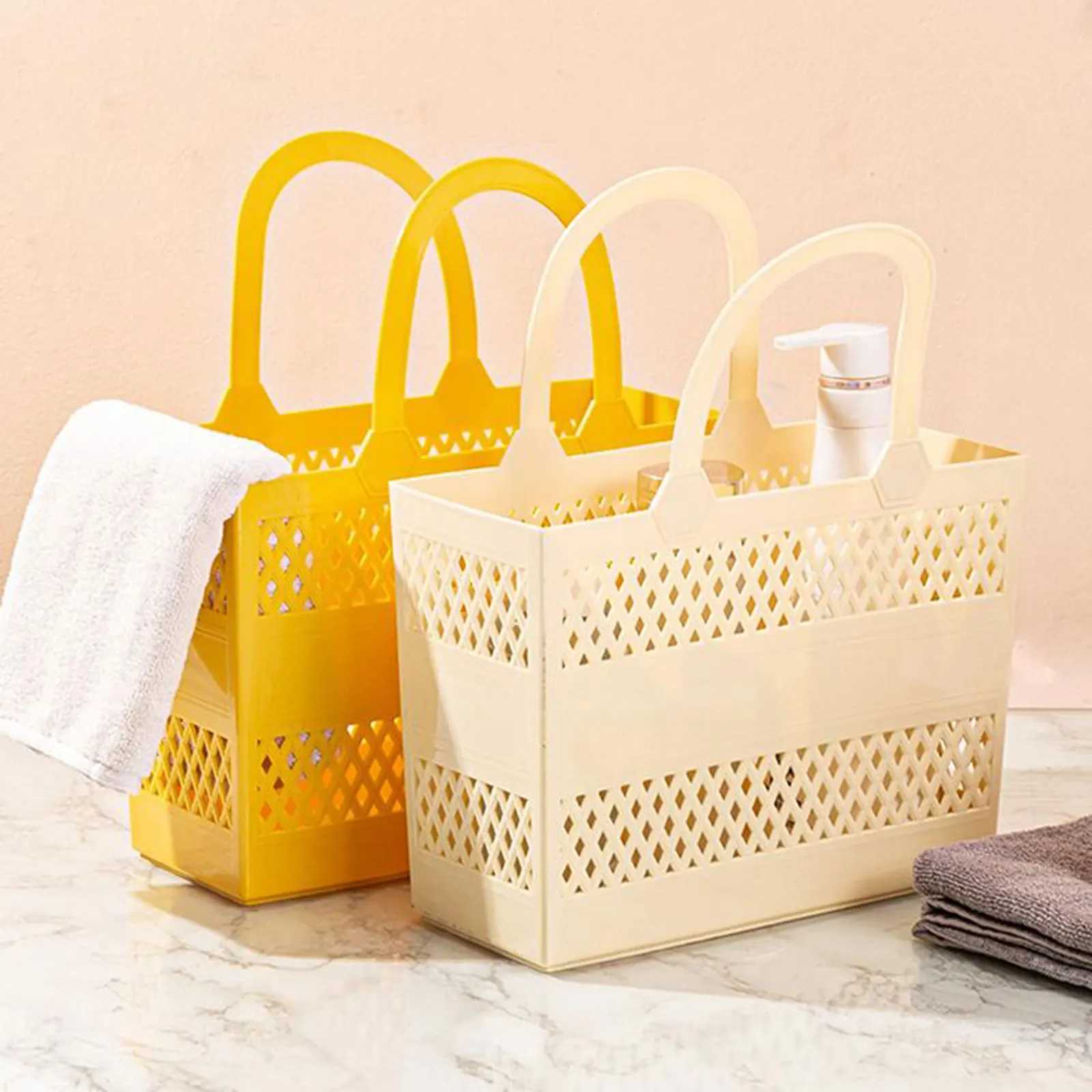 Shower caddy basket with handheld portable large capacity drainage box used for home storage basket in campsite bathroom beach dormitory gym W250415
