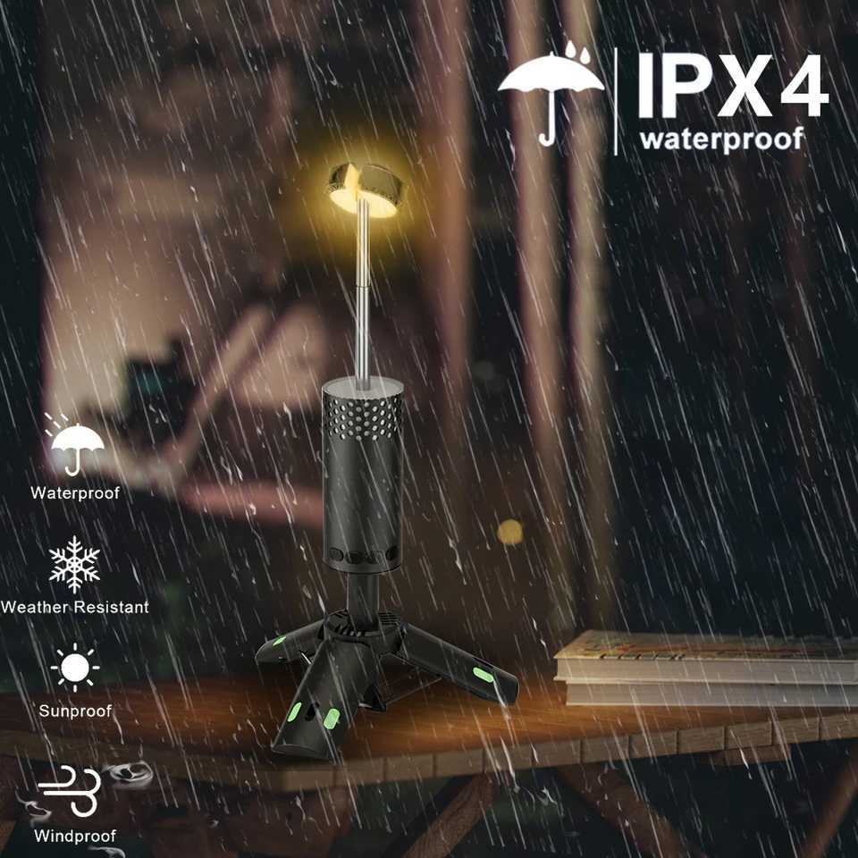 Portable Camping Light Rechargeable Folding Telescopic Flashlight 10000mAh Magnet Tripod Base Tent Light Hiking Fishing Camping M251115