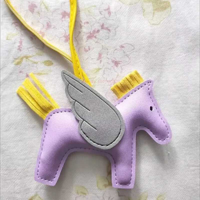 Mini Angel Pegasus Pony Pendant Handmade Stitching WomenS Bag Charm With Cute Tassel Fashion Accessory Birthday GiftW251114