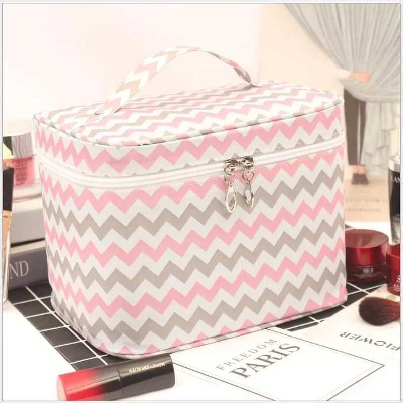Travel waterproof portable womens makeup bag with high capacity toilet organizer storage makeup box zipper W beauty bagXJ250415