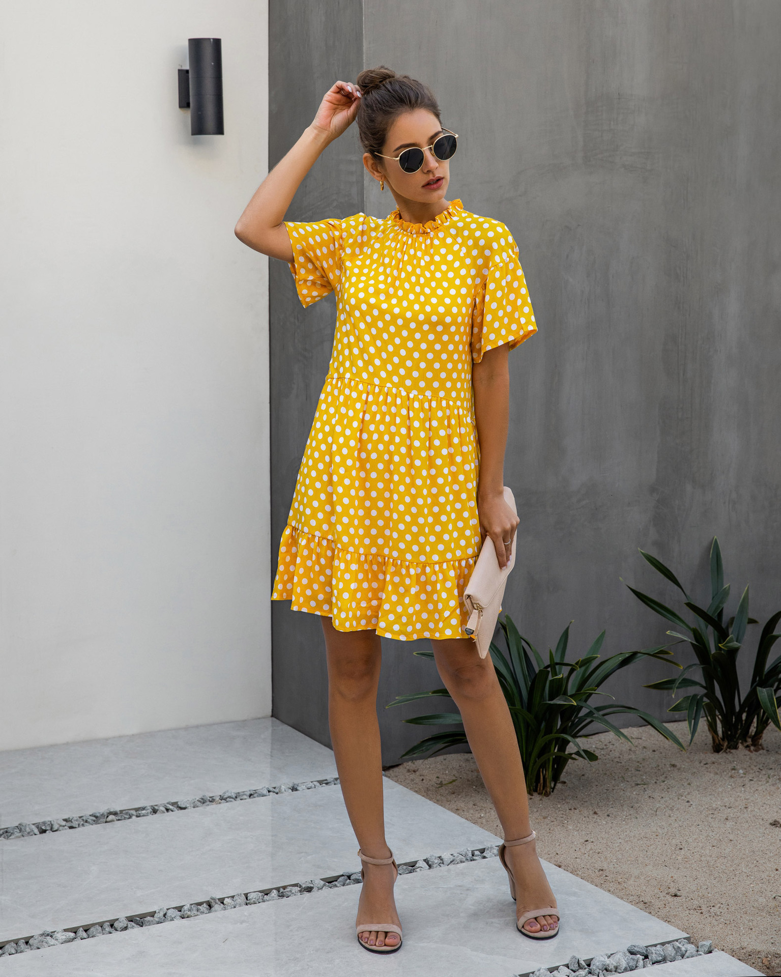 New Summer Fashion Polka Dot Style Womens Dress 210415
