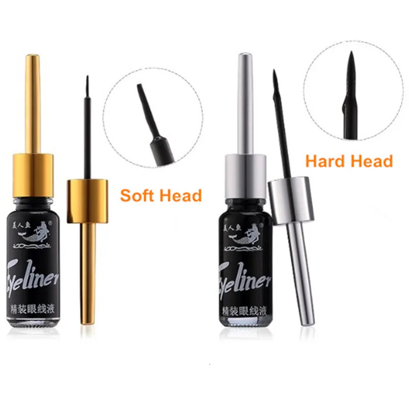 Black Liquid Eye Liner Pen Long-lasting Waterproof Hard Soft Brush Eyeliner Pencil Sexy Natural Makeup Beauty Tool Cosmetic Set 250414