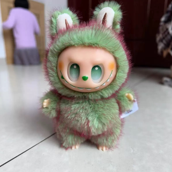 Top Quality Labubu Anime Character Chair Stuffed Plush Animals Series PVC Pendant Doll Model Monster Key chain Copy Toy Birthday Christmas - view 6