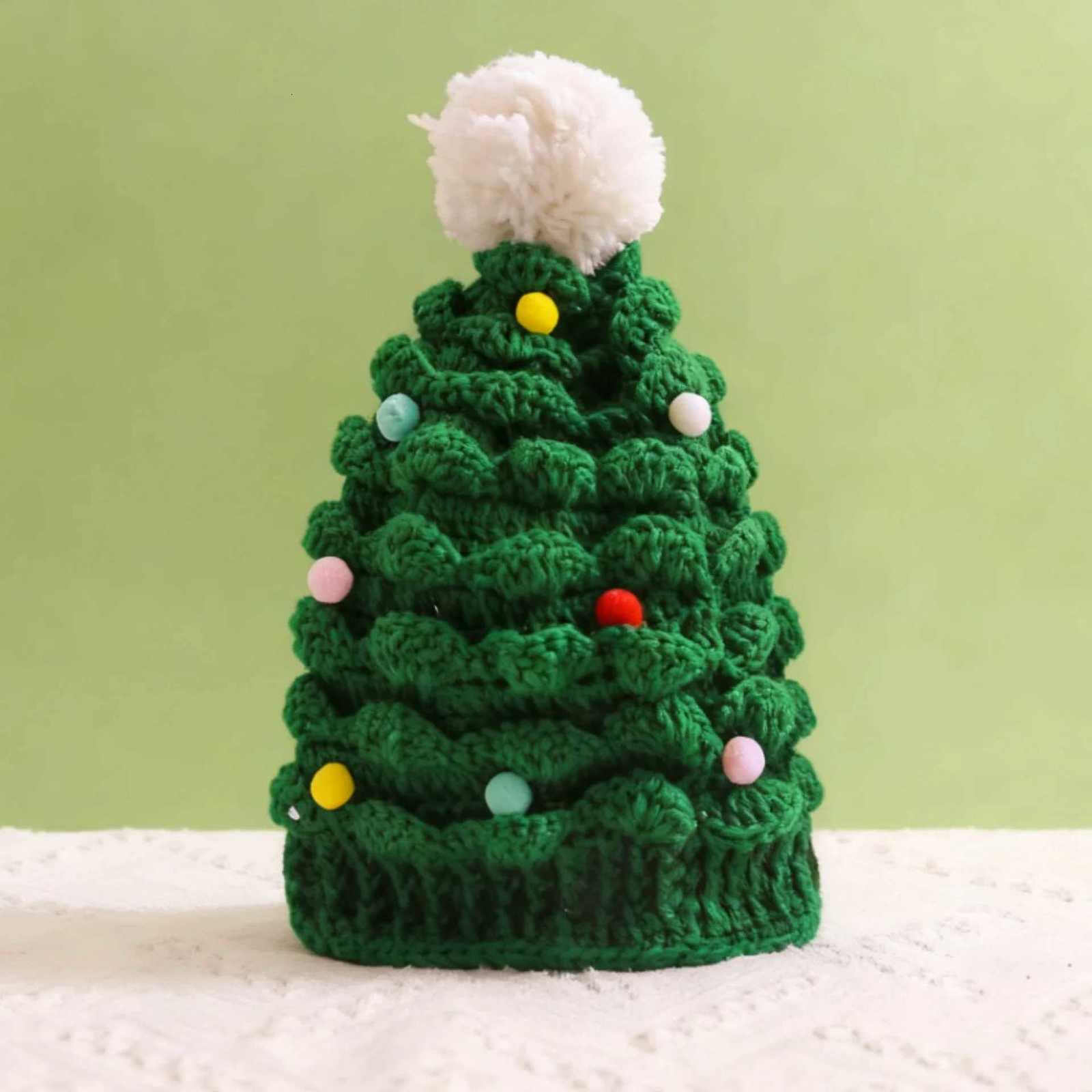 1PC Christmas Tree Style Knitted Hat Funny Festive Warm Cap for Autumn Winter Creative Christmas Party Hat Unique Xmas Gift Y251115