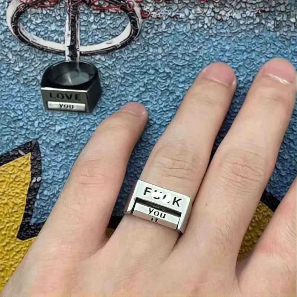 Creative Love Mood Ring for Men Women | Funny Rotatable Fidget Ring Jewelry Gift 250414