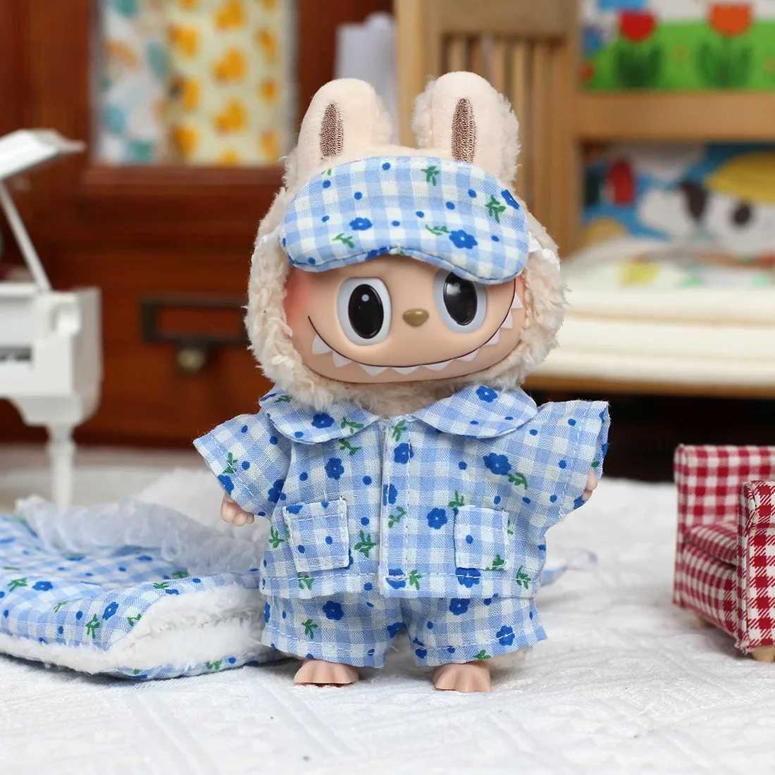 Labubu 17cm clothing monster doll clothing vinyl base clothing accessories DIY childrens gift pajamas and bedding FM04C X250415