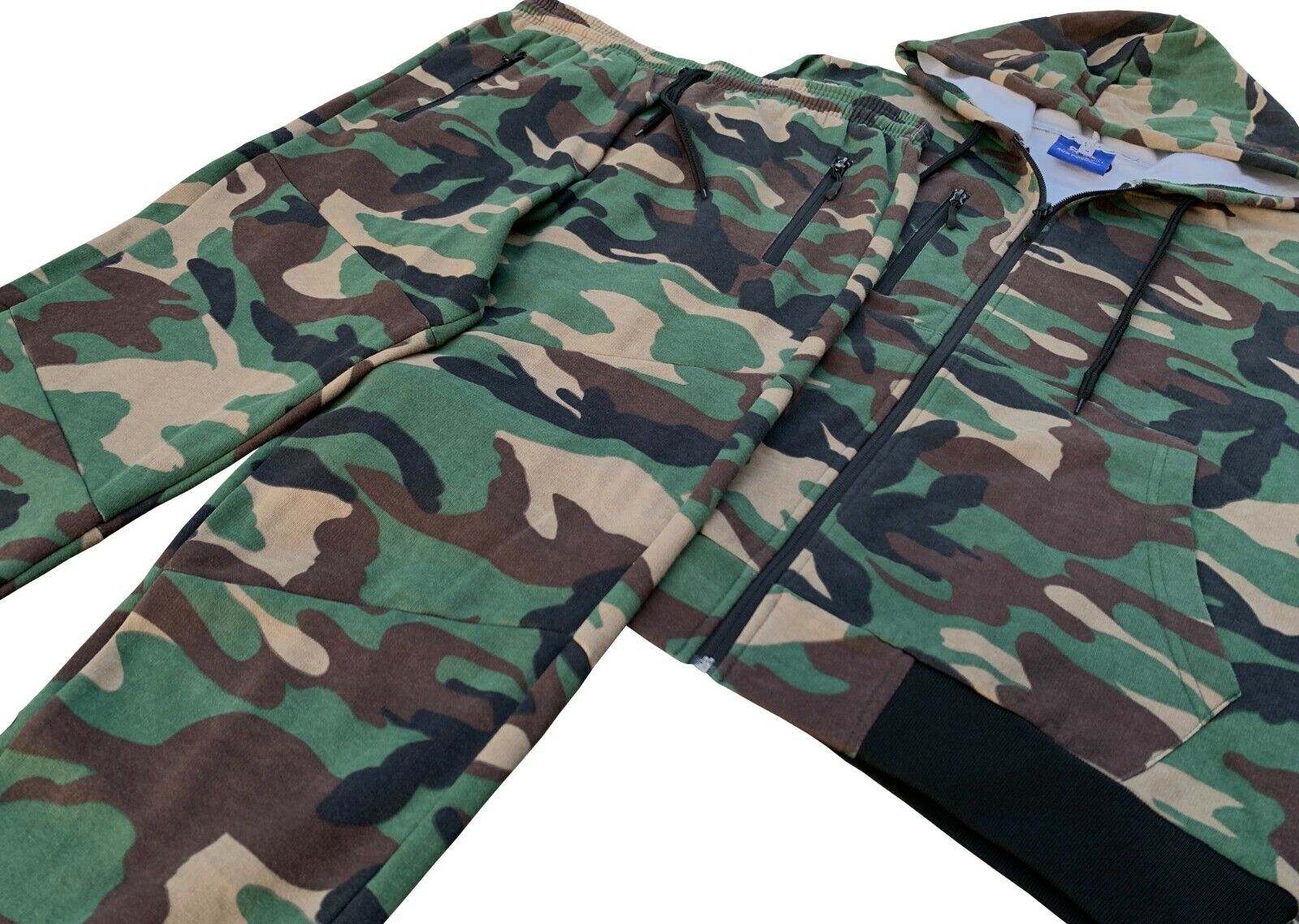 Camouflage Men's Sweat Jogger Soft Fleece suit & Bottom Outfit Med to 5XL &