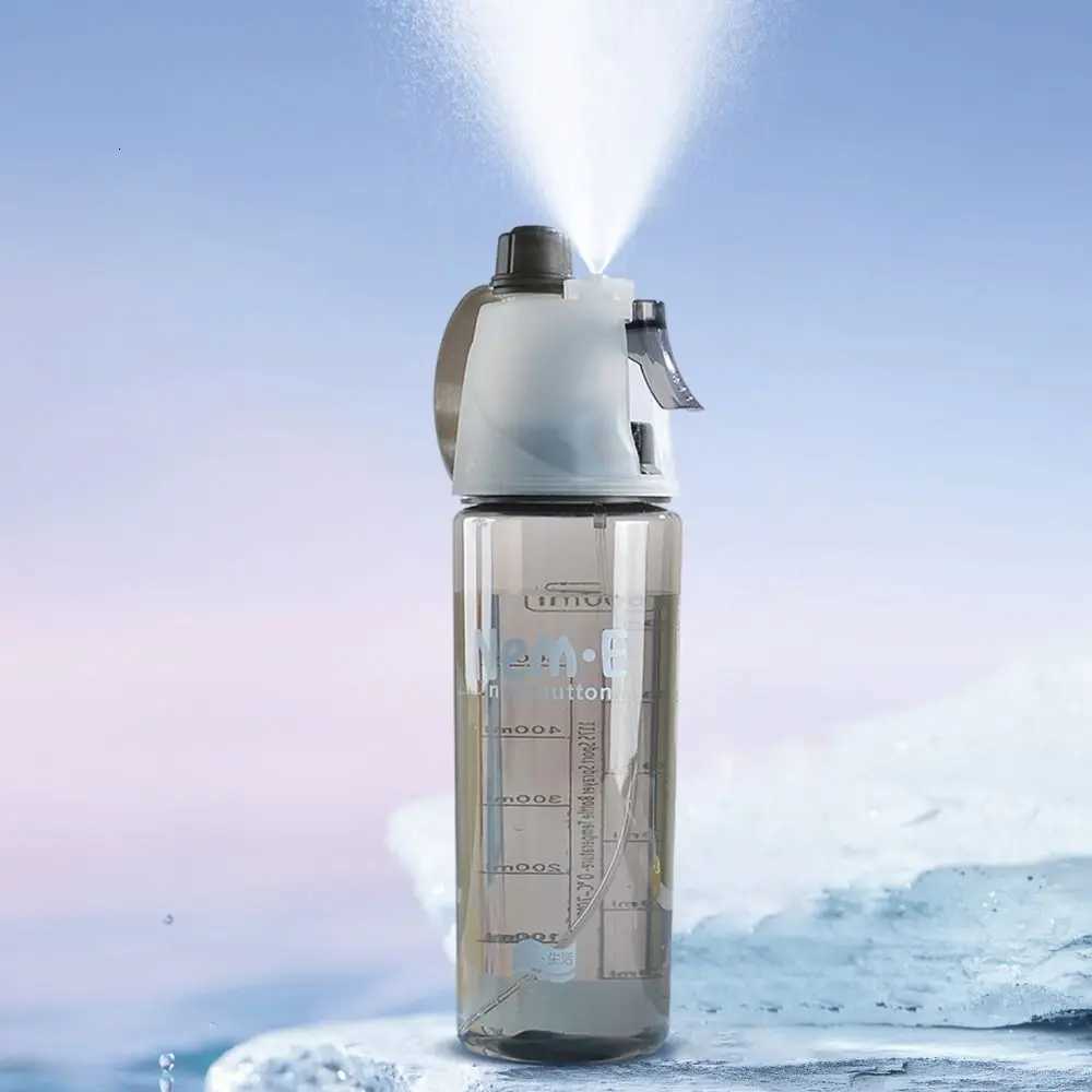 Creative With Straw Water Bottle Spray Drinkware Drink Spray Cup Leak Proof Plastic Spray Water Bottle Outdoor SportsW251114