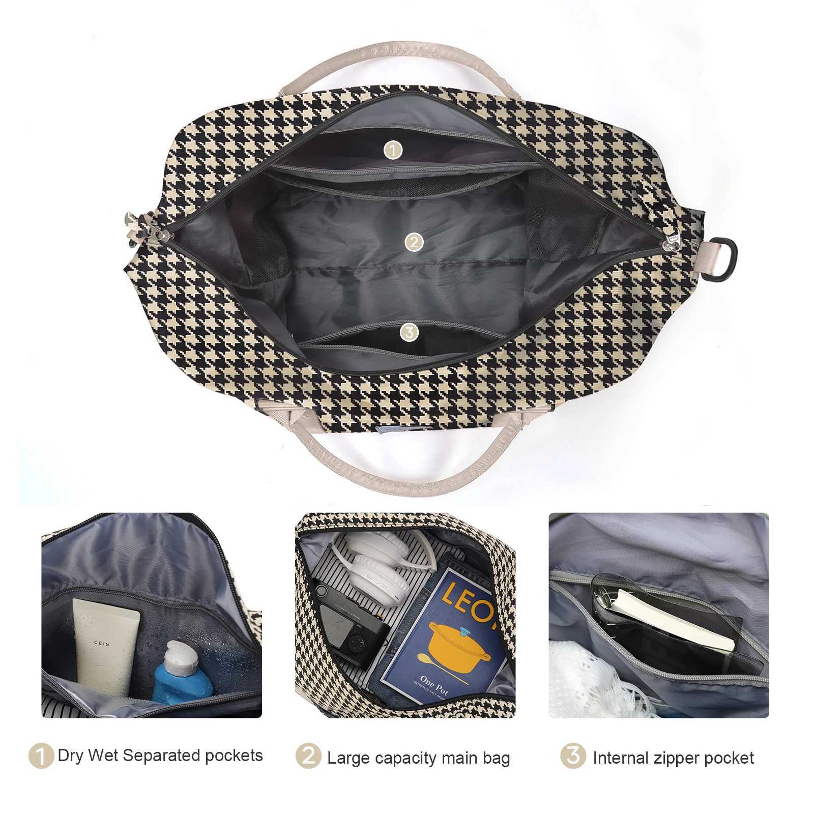 Travel BagWaterproof Duffel Gym Tote Bag with Crossbody BagWeekender Carry On Overnight Bags for Women Duffel Hospital BagW251115