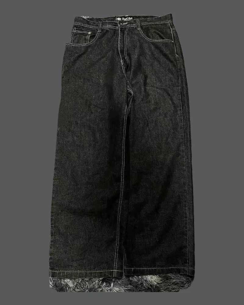 Y2K New South Pole jeans American retro Gothic graphic embroidered luggage jeans Harajuku mens hip-hop wide leg pants Strt Wear X250504
