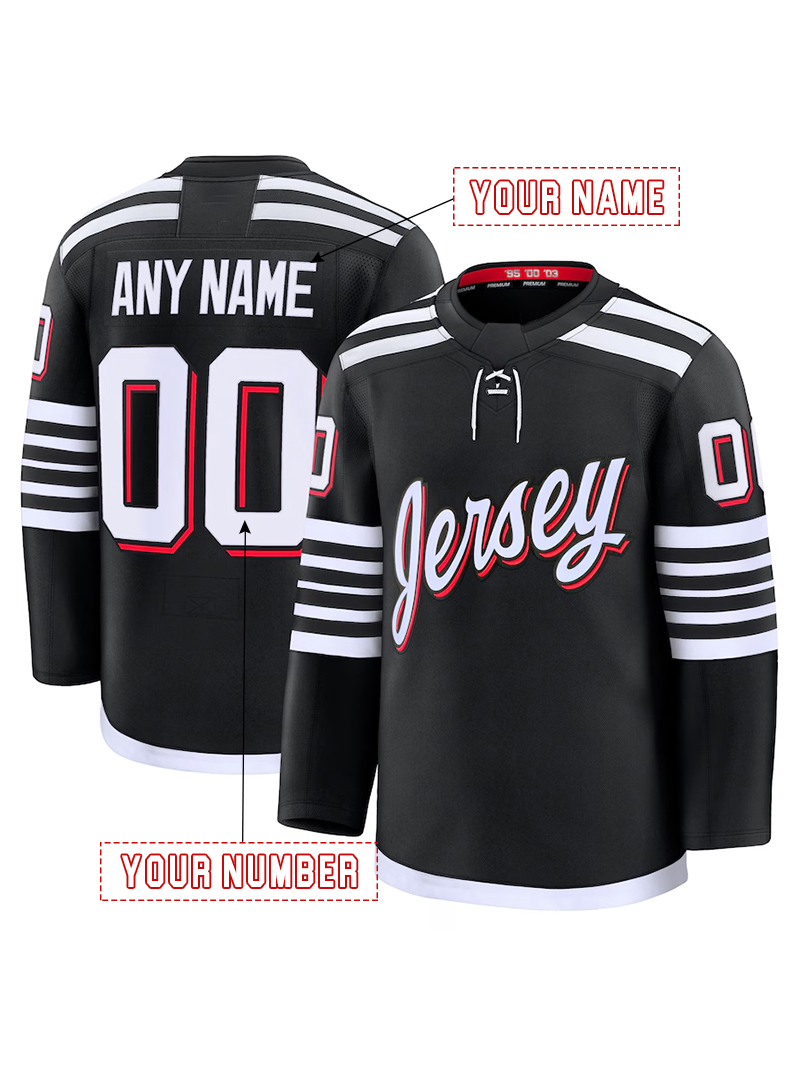 Customizable Custom 86 Jack Hughes Hockey Jersey Nico Hischier Jacob Markstrom Timo Meier Embroidered Mens Womens Youth